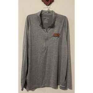 Tigers Football Holloway Mens 2xl Cool Core Gray Pullover 1/2-Zip Shirt! A3557